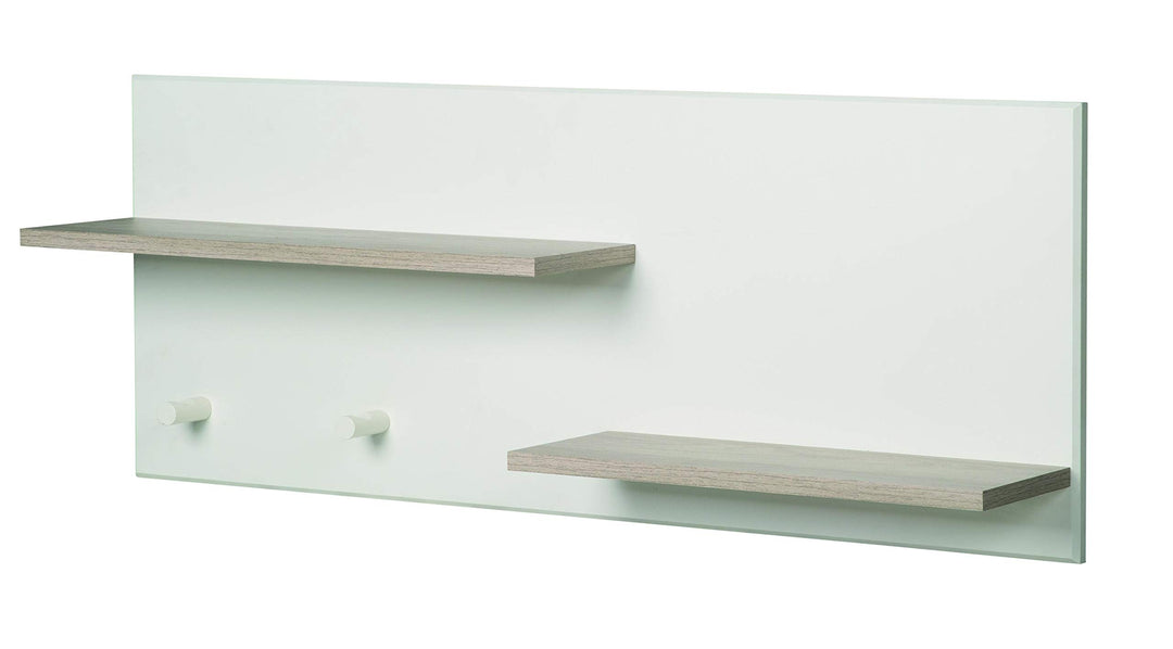 roba Wandregal Babyzimmer 'Felicia', über Wickelkommode Kinderzimmer, 2 Ablagen, 2 Haken, Wandregal