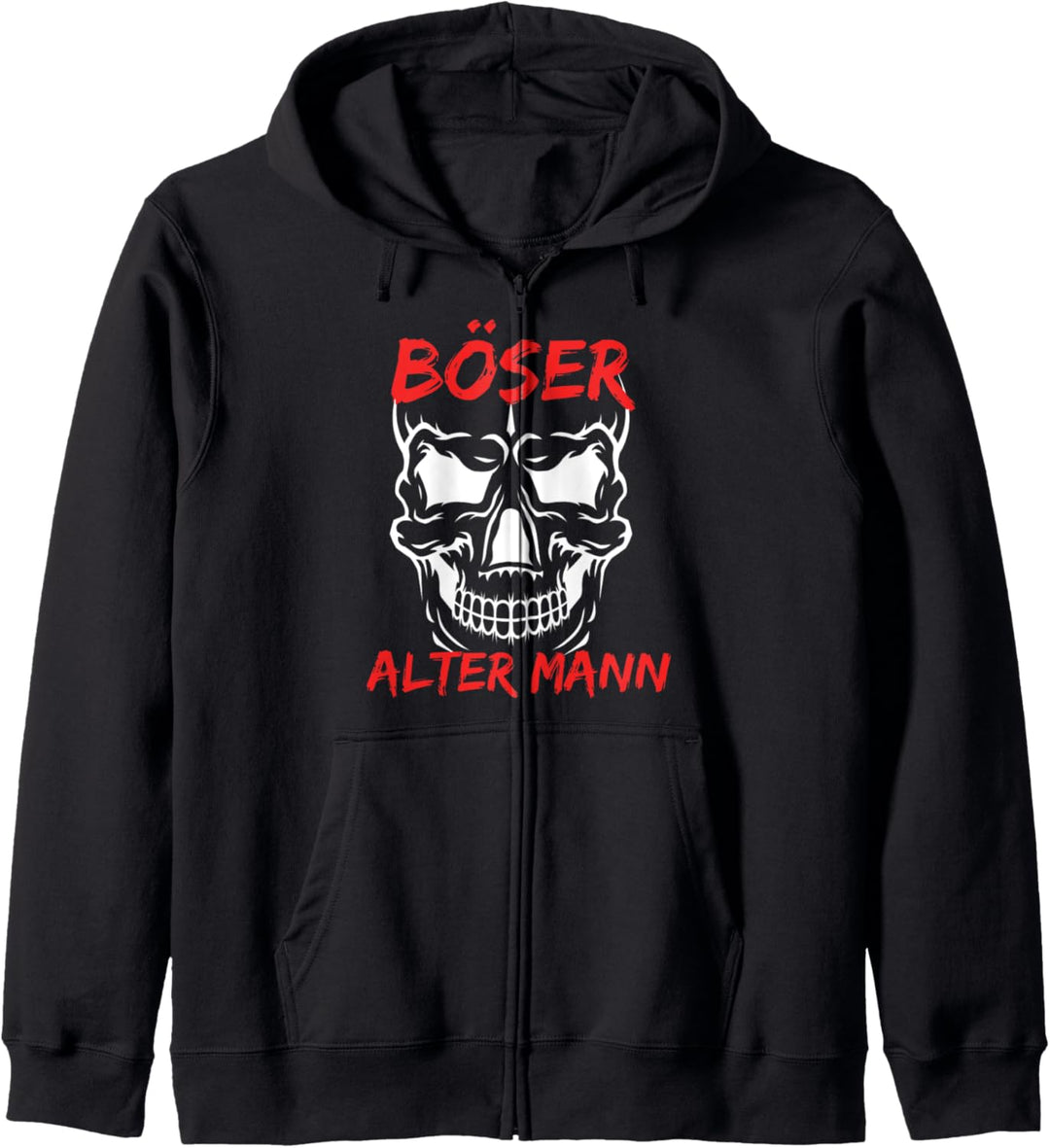 Böser alter Mann - Spruch Witziges Statement Totenkopf Kapuzenjacke