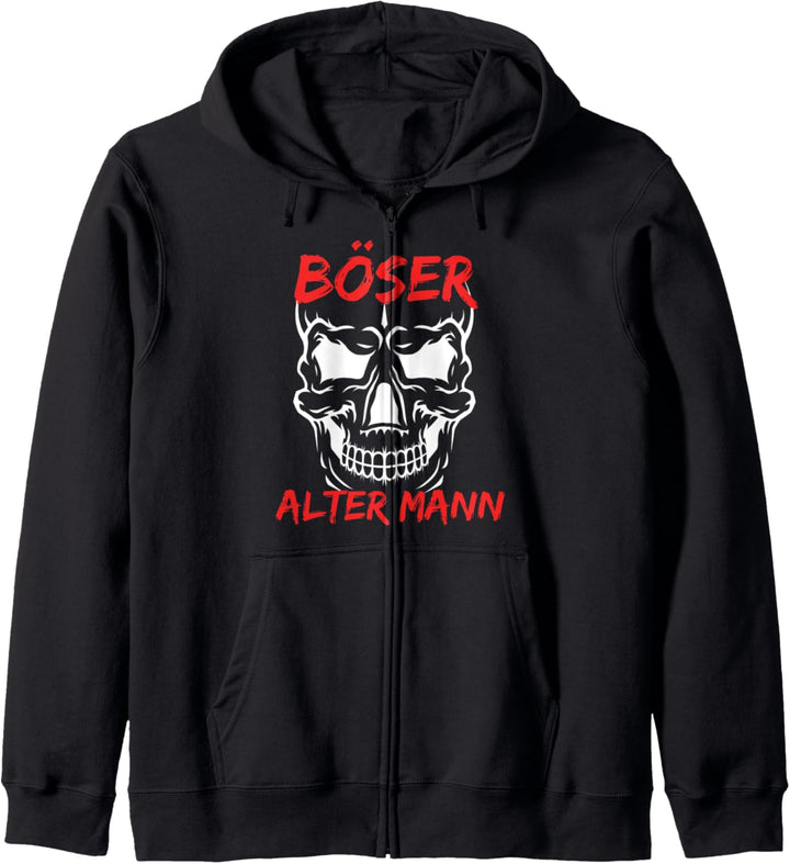 Böser alter Mann - Spruch Witziges Statement Totenkopf Kapuzenjacke