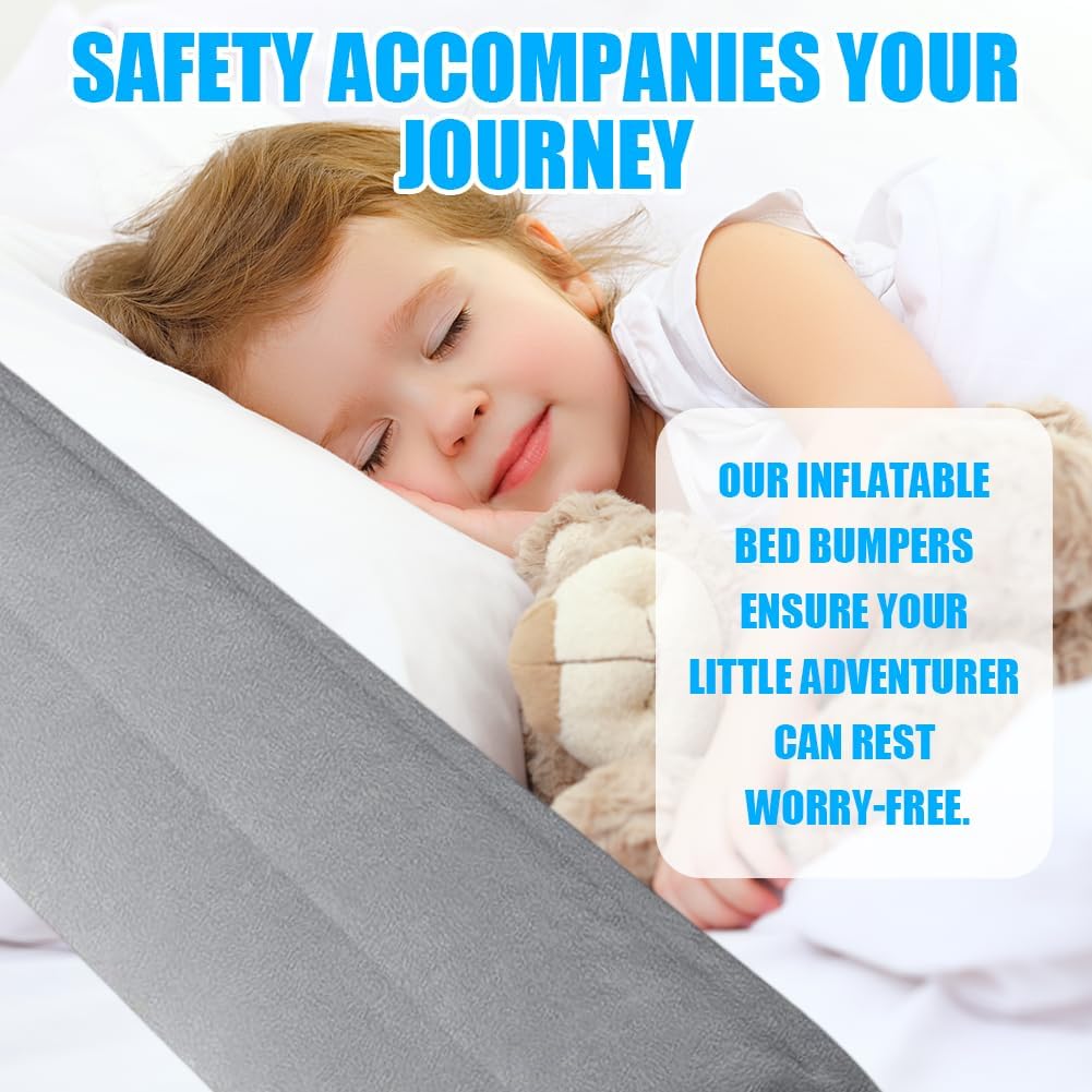 Aufblasbarer Rausfallschutz Bett Reise, Bettgitter Bettkantenschutz für Kinderbett, mit Handpumpe, S