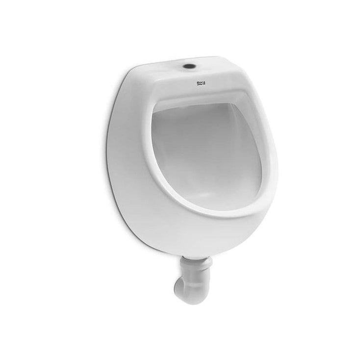 VBChome- Set: Urinal Zulauf Oben Weiss Modern Hochwertig Keramik Pinkelbecken senkrecht Pissoir Mini