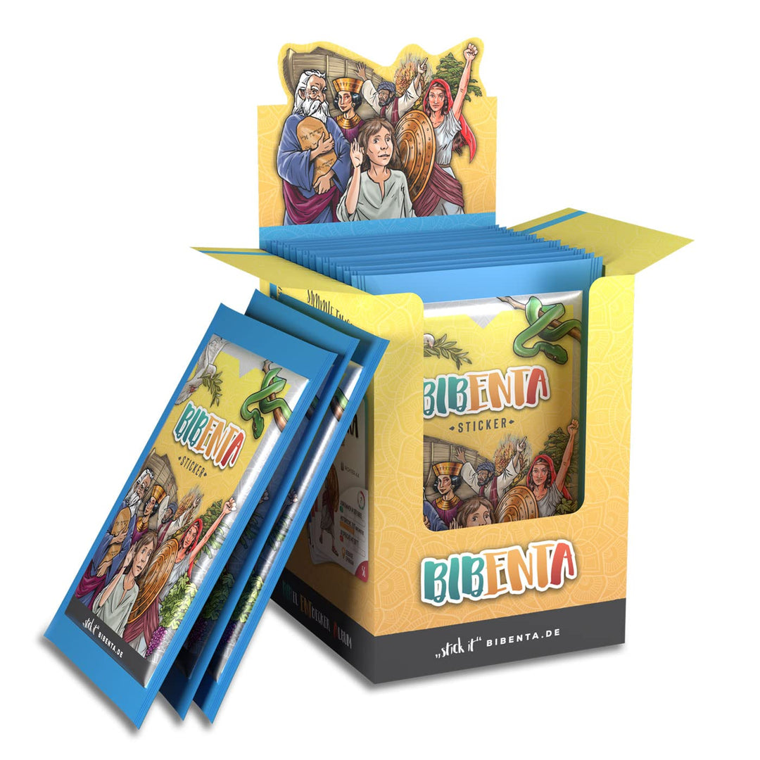 Bibenta Stickertüten Interaktive Kinderbibel (Dispenser 100 Sticketüten Booster), Dispenser 100 Stic