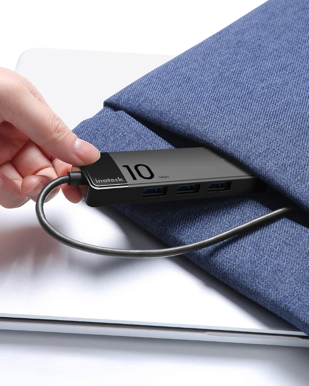 Inateck USB C Hub, USB 3.2 Gen 2 USB C Hub mit 4 USB A Anschlüssen, 10Gbps, 50cm Kabel, Kompatibel m