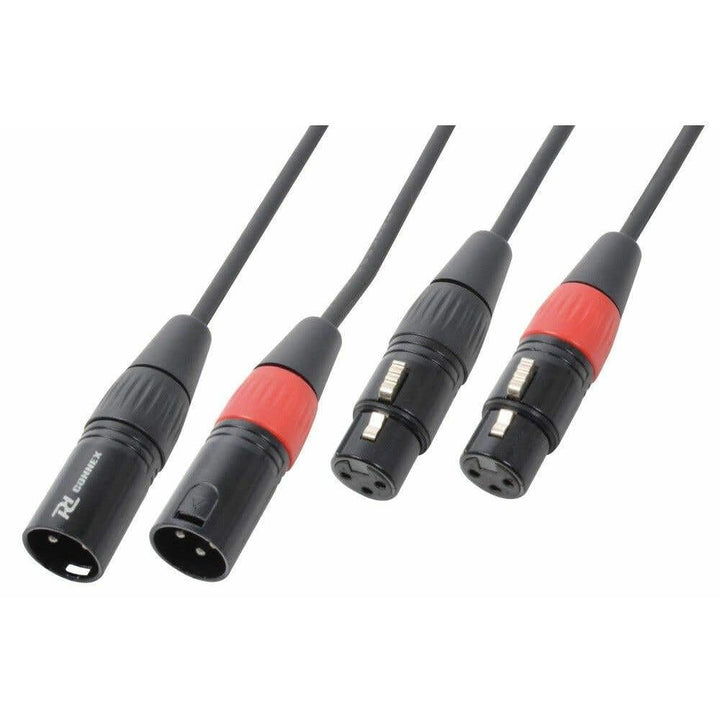PD Connex Kabel 2x XLR-Stecker - Buchse 1,5 m Schwarz 1,5 Meter, 1,5 Meter