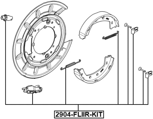 FEBEST Zubehörsatz Feststellbremsbacken 2904-FLIIR-KIT 0,35kg