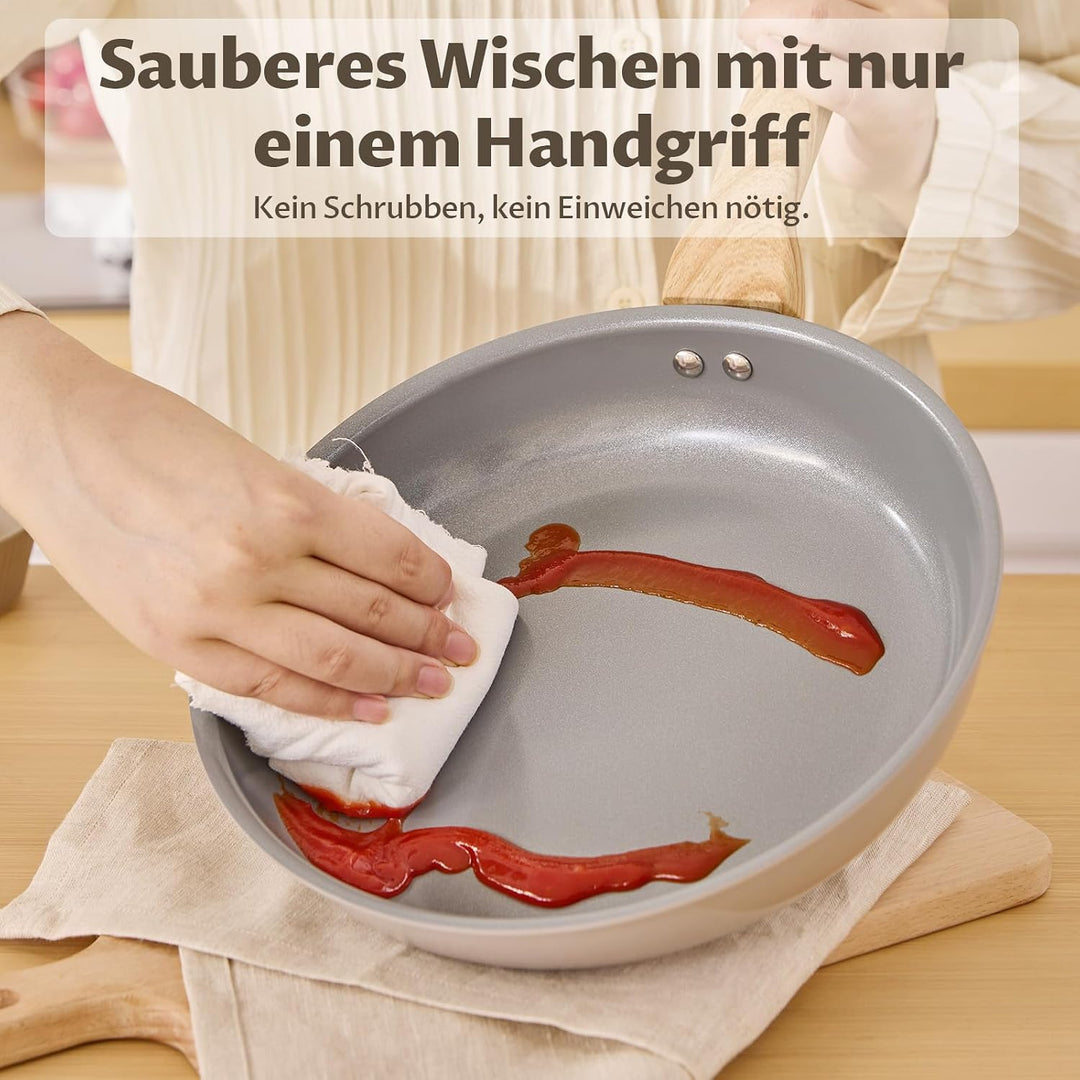 BLAZANT Keramik Pfannenset Induktion, 3-teilig Antihaft pfanne 20/24/28 cm | Gesundes Bratpfannen Se