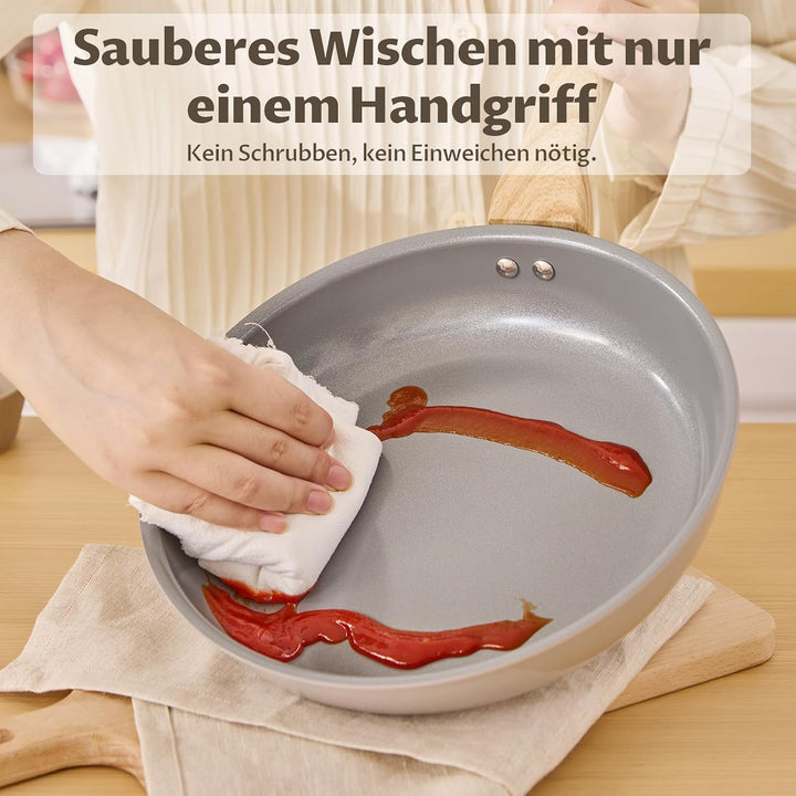 BLAZANT Keramik Pfannenset Induktion, 3-teilig Antihaft pfanne 20/24/28 cm | Gesundes Bratpfannen Se