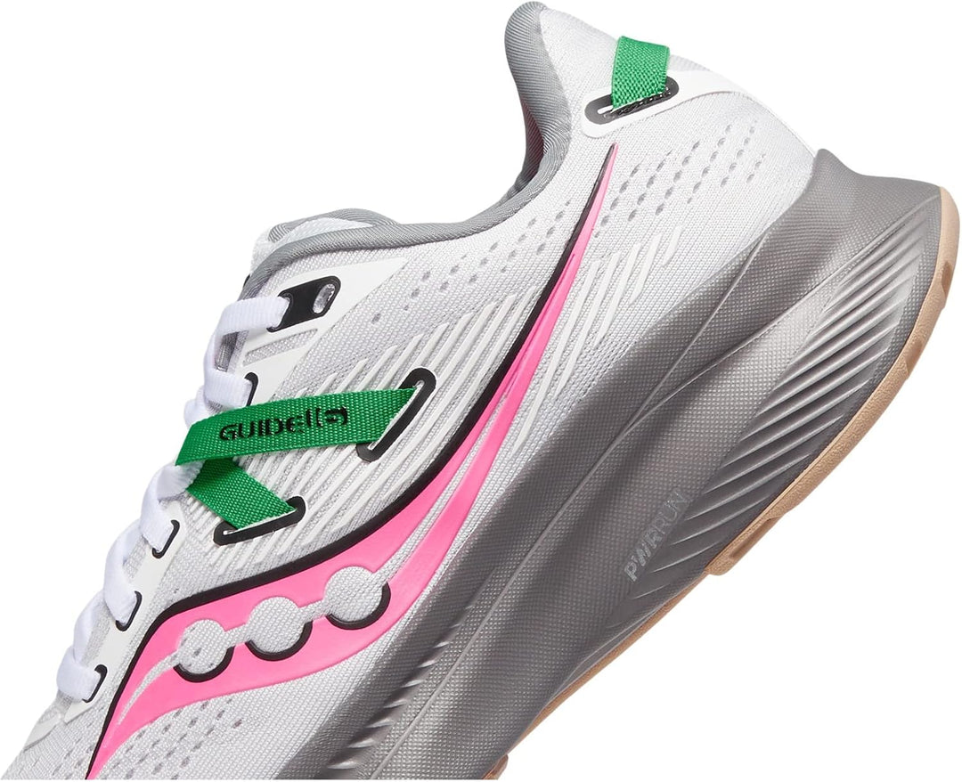 Saucony Damen Guide 16 Sneaker 36 EU 85 White Gravel, 36 EU 85 White Gravel