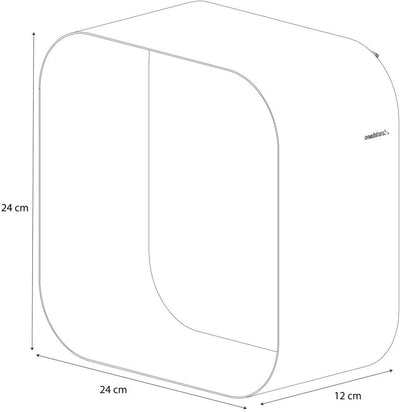 Sealskin Brix Wandregal Quadrat, Hängeregal aus pulverbeschichtetem Metall, Farbe Schwarz, Abmessung