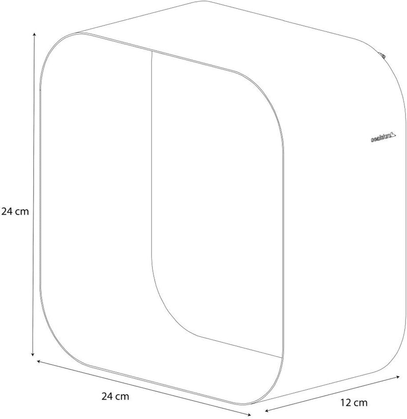 Sealskin Brix Wandregal Quadrat, Hängeregal aus pulverbeschichtetem Metall, Farbe Schwarz, Abmessung