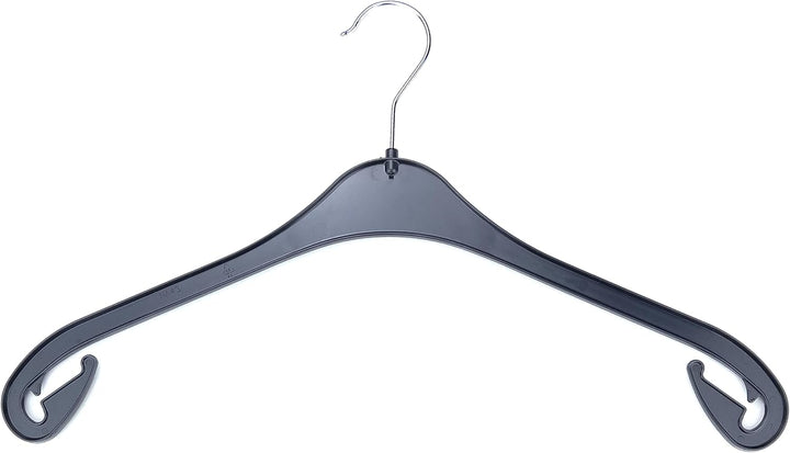Kunststoff Kleiderbügel Schwarz in der Grösse 43cm, 30er Set | Made in Germany