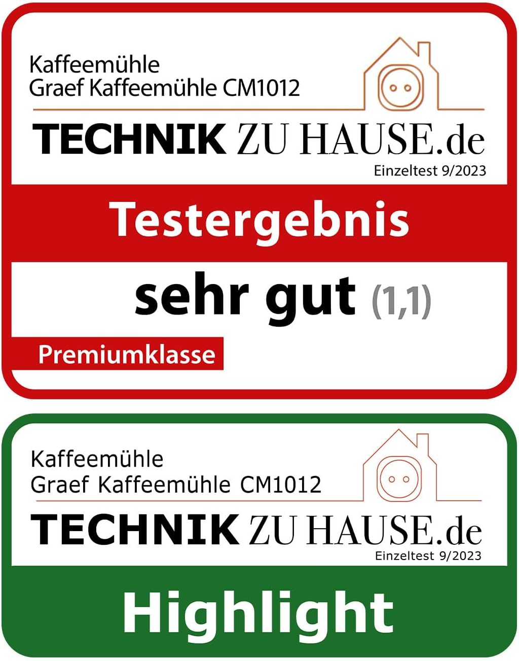 GRAEF Kaffeemühle CM1012 Schwarz, Scheibenmahlwerk mit stufenloser Mahlgradeinstellung, leiser Betri