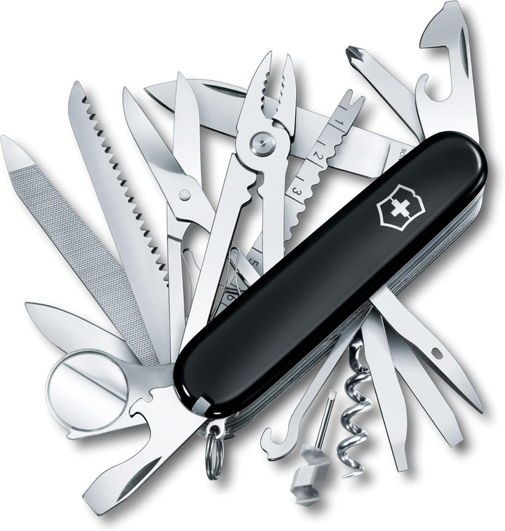 Victorinox Taschenmesser Swiss Champ (33 Funktionen: Metallfeile, Mini-Schraubendreher) rot Schwarz