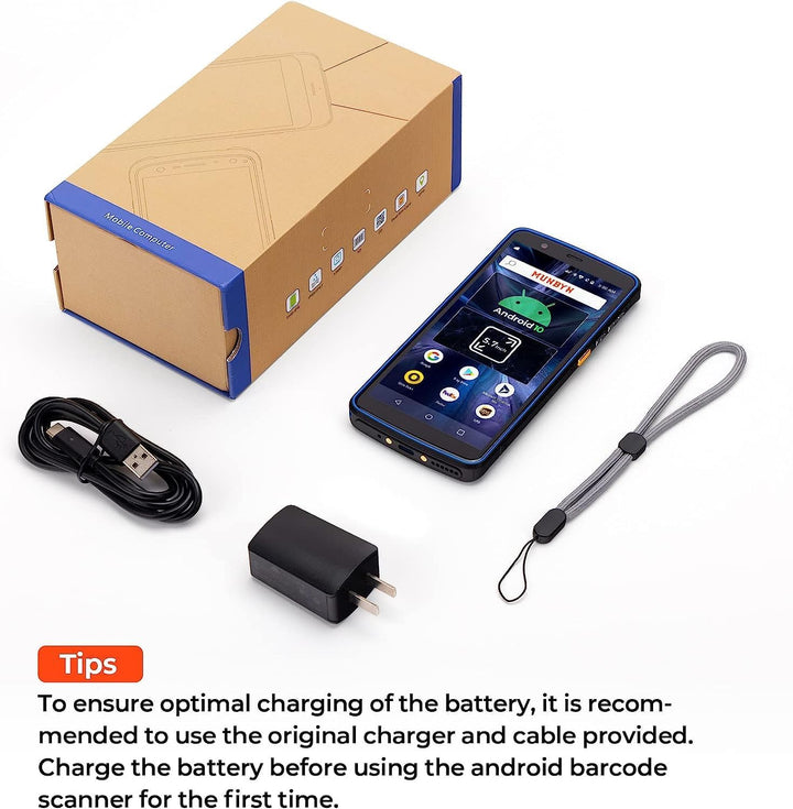 MUNBYN Android Barcode Scanner, PDA Inventar QR Scanner, Android 10, 2D 1D Barcode Scanner, 3+32G, t