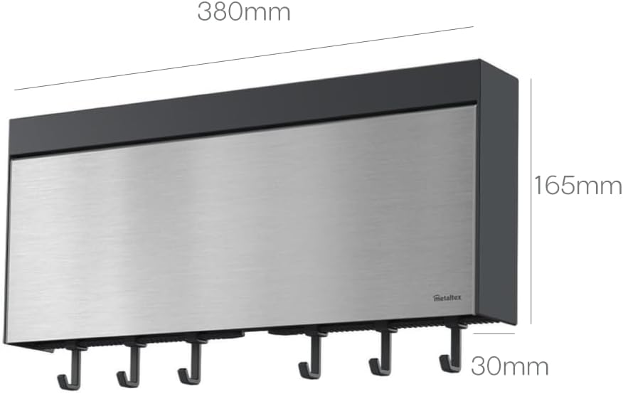 Metaltex Tango INOX Küchenrollenspender für 3 Rollen mit Edelstahl-Front, Silber