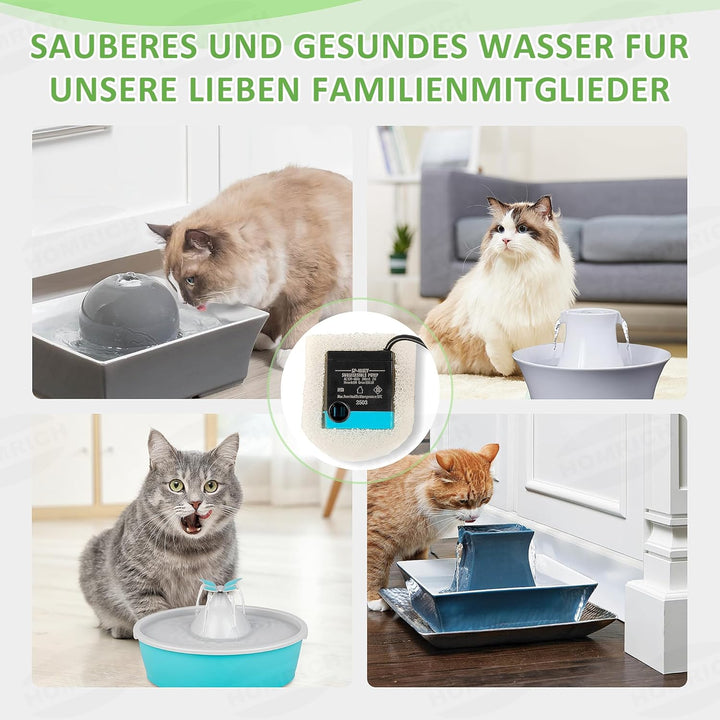 Katzenbrunnen Filter für PetSafe Drinkwell, 8 Pcs Ersatzfilter Trinkbrunnen Katzen & 8 Pcs Schaumfil
