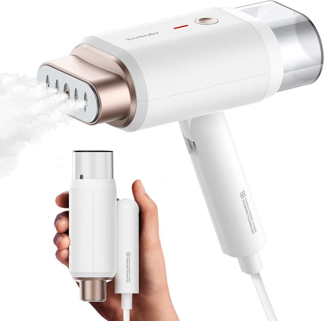 Newbealer Steamer Dampfglätter, 1200W Dampfbügeleisen Reise für Kleidung, 2 Dampfstufen Reisebügelei