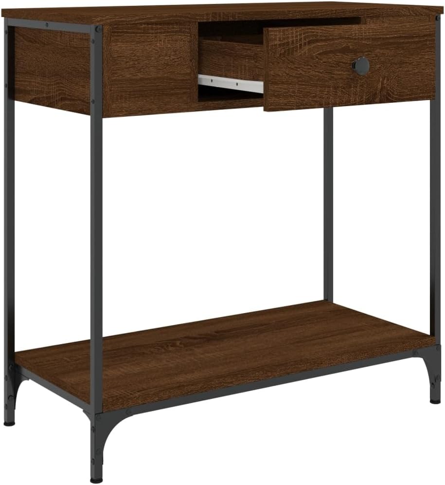 vidaXL Konsolentisch Braun Eichen-Optik 75x34,5x75 cm Holzwerkstoff Braune Eiche 75 cm, Braune Eiche