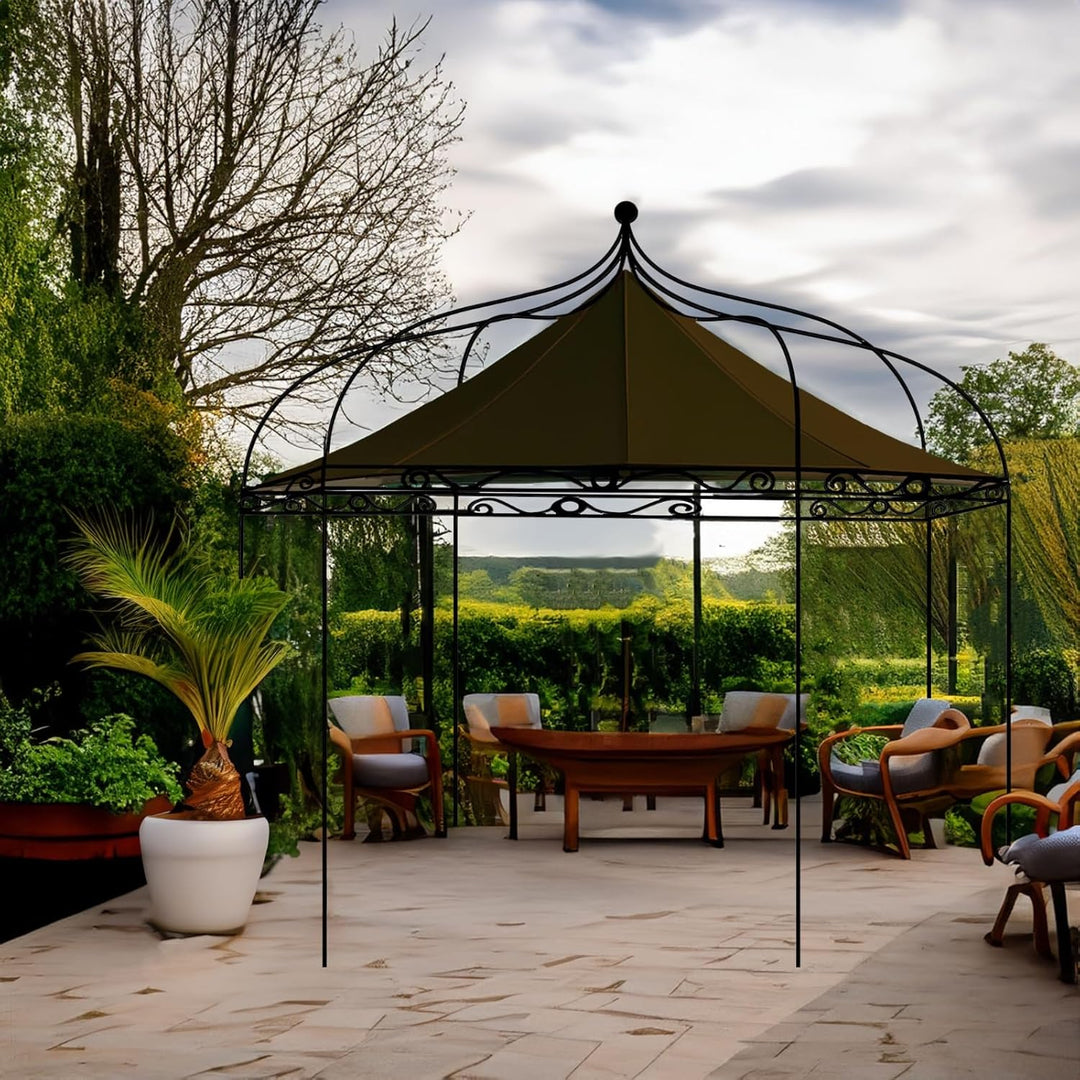 freigarten.de Ersatzdach für Pavillon Modena 6-eck 320cm Wasserdicht Material: Panama PCV Soft 370g/