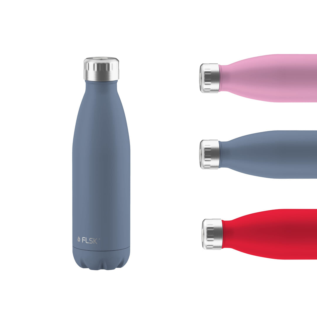 FLSK Trinkflasche – Premium Edelstahl Thermosflasche – 100% auslaufsicher &amp; kohlensäuregeeignet – hä