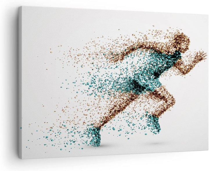 Bilder auf Leinwand Athlet sprinter sport läufer Leinwandbild 70x50cm Wandbilder Dekoration Wohnzimm