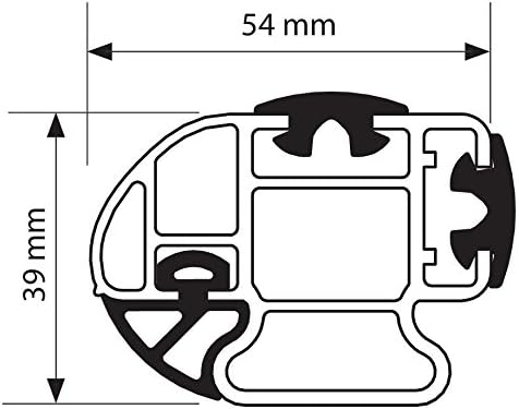 NORDRIVE Dachträger N10035 grau 135 cm, 135 cm