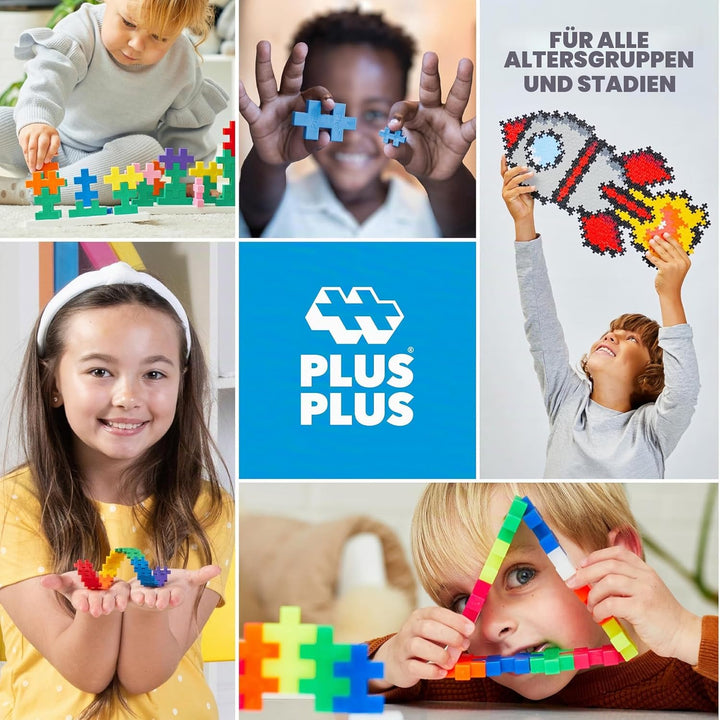 Plus-Plus 9603320 Geniales Konstruktionsspielzeug, Open Play Basic, Bausteine-Set, Teile, bunt, 1200