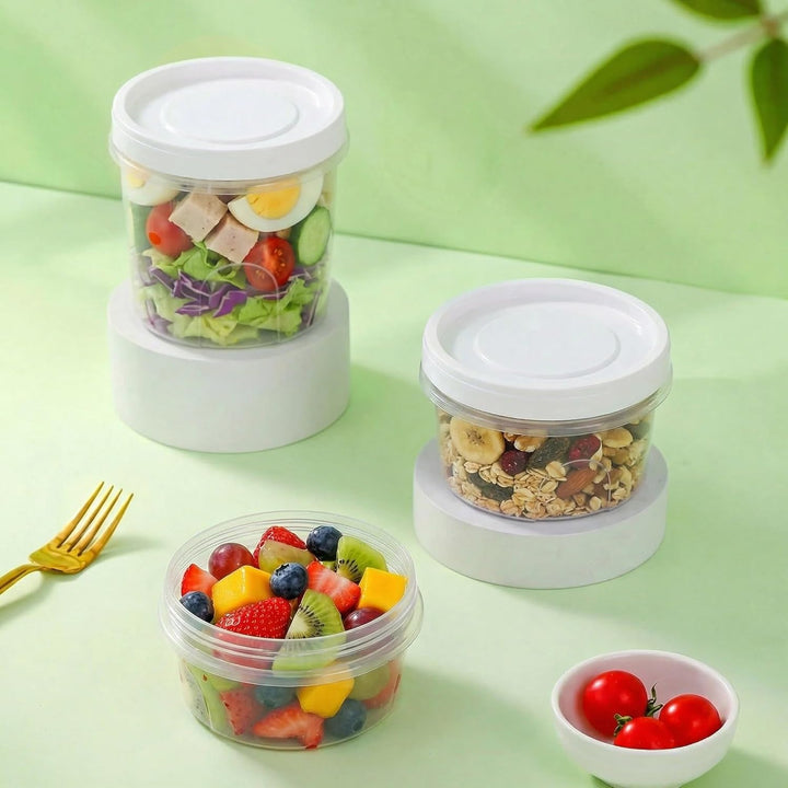 URMONA 18 Stück 400ml/23.7oz Kleine Lebensmittelbehälter, Kleine Dosen Mit Deckel Plastik，Transparen