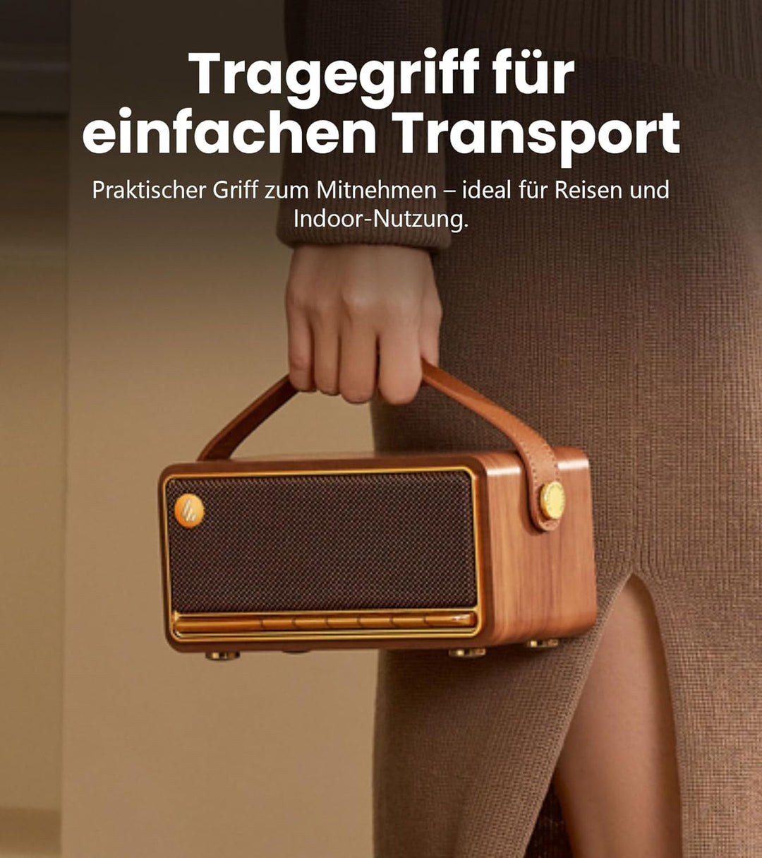 Edifier MP330 Tragbarer Bluetooth-Lautsprecher mit Hi-Res Audio, 40W RMS Drahtlose Dual-Stereo-Koppl