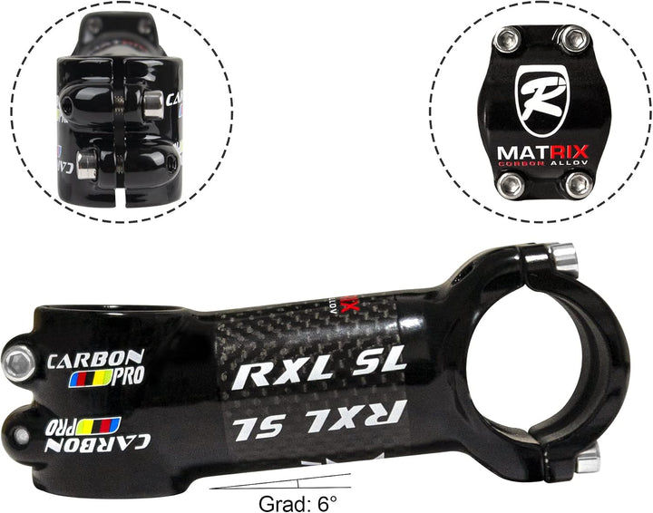 RXL SL Fahrrad lenker Vorbau, MTB Vorbau 31,8mm, Rennrad Vorbau 6 Grad Vorbauten 60/70/80/90/100/110