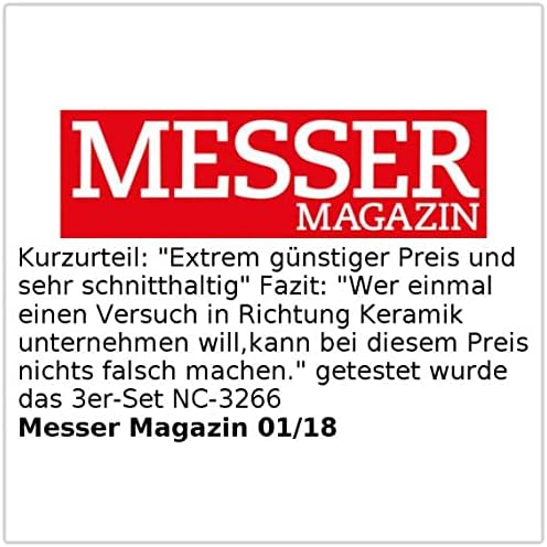 Rosenstein & Söhne Keramikmesser: 3er-Set Keramik-Universalmesser mit 13 cm Klinge (Messer, Küchenme