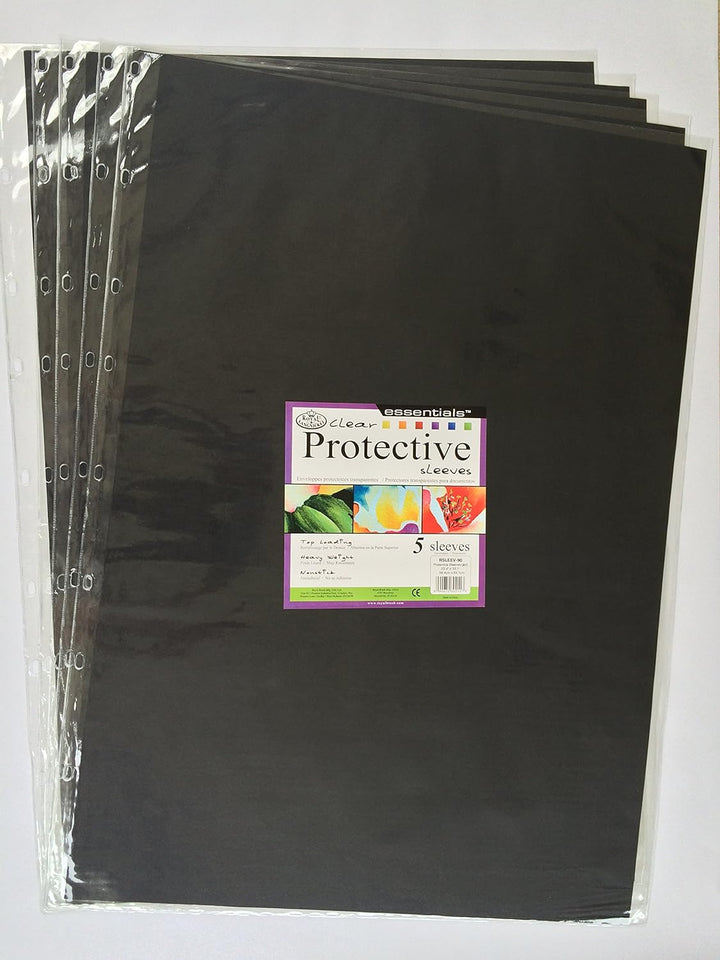 Royal & Langnickel RSLEEV-90 Klarsichthüllen für Bindeportfolio A1 5 Stück