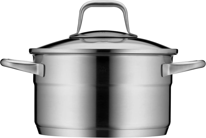 WMF Kochtopf gross 20cm mit Deckel, Fleischtopf Induktion, Cromargan Edelstahl poliert, spülmaschine
