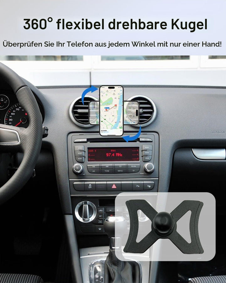 Handyhalterung Auto Magnet für Audi A3 8P 2004-2013