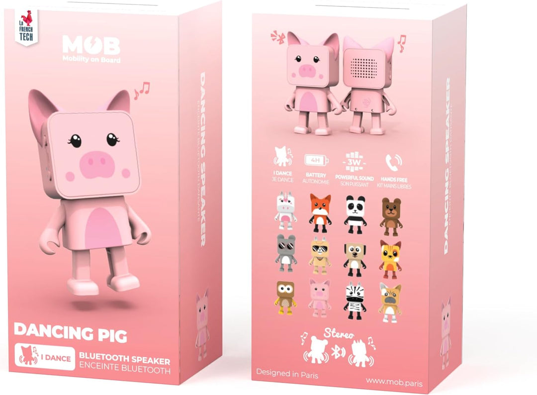 Bluetooth-Lautsprecher Tanzendes Schwein - Kleiner Tragbarer Lautsprecher - Leistungsstarke Boxen -