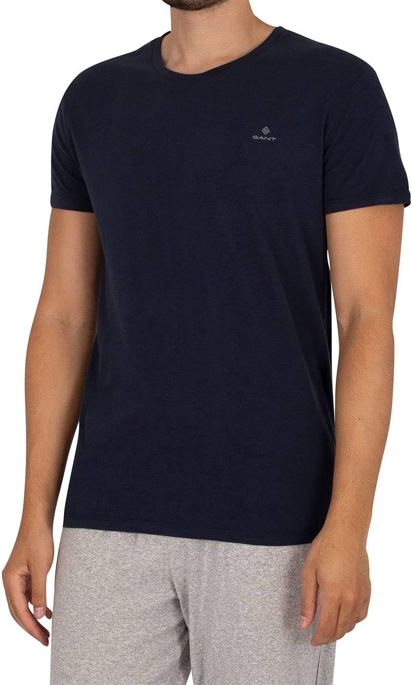 GANT Herren T-Shirt MIT Rundhalsausschnitt 2ER Pack, Navy / White