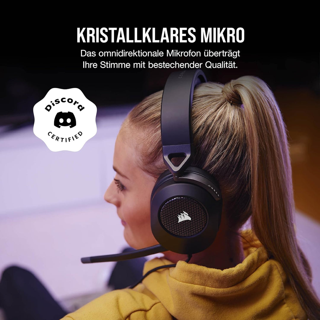 CORSAIR HS65 SURROUND Multiplattform Kabelgebundenes Gaming-Headset - Dolby 7.1 Surround Sound - Son