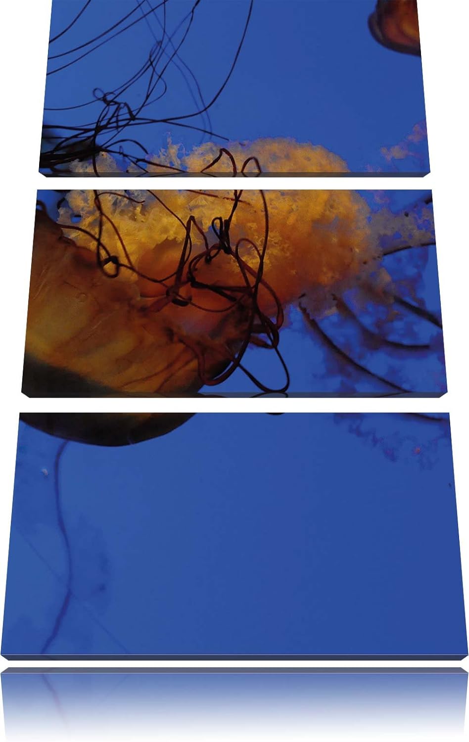 Pixxprint Wasserfall im Wald als Leinwandbild/Grösse: 3 Teilig (120x80) / Wandbild/Kunstdruck/fertig