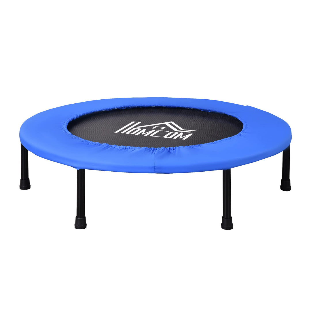 HOMCOM Fitness Trampolin Ø91 cm Mini Trampoline mit rutschfesten Füssen Trampolin 100kg Belastbar fü