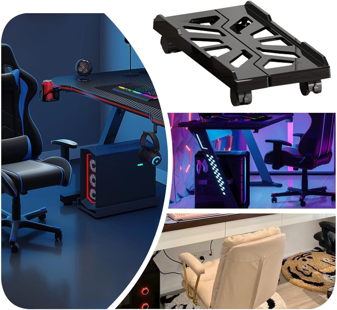 Tower Stand Under | Desktop Computer Host | Heavy Duty PC Stand, PC Tower Bracket Floor Riser Rollin