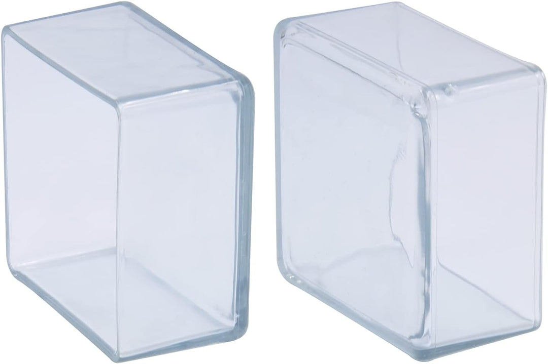 Flyshop Stuhlbeinkappen aus PVC, Kratzfest, quadratisch, 70 x 70 mm (7,0 x 7,0 cm), transparent, 12