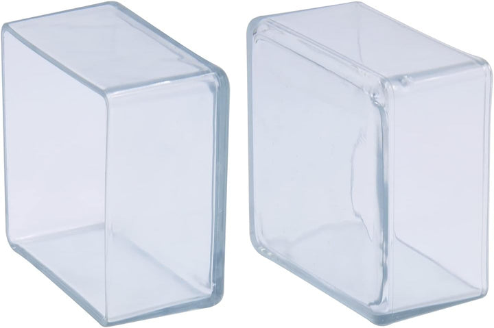 Flyshop Stuhlbeinkappen aus PVC, Kratzfest, quadratisch, 70 x 70 mm (7,0 x 7,0 cm), transparent, 12