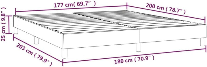 vidaXL Boxspringbett, Bettgestell mit Lattenrost, Bett Polsterbett mit Stützbeinen, Doppelbett Schla