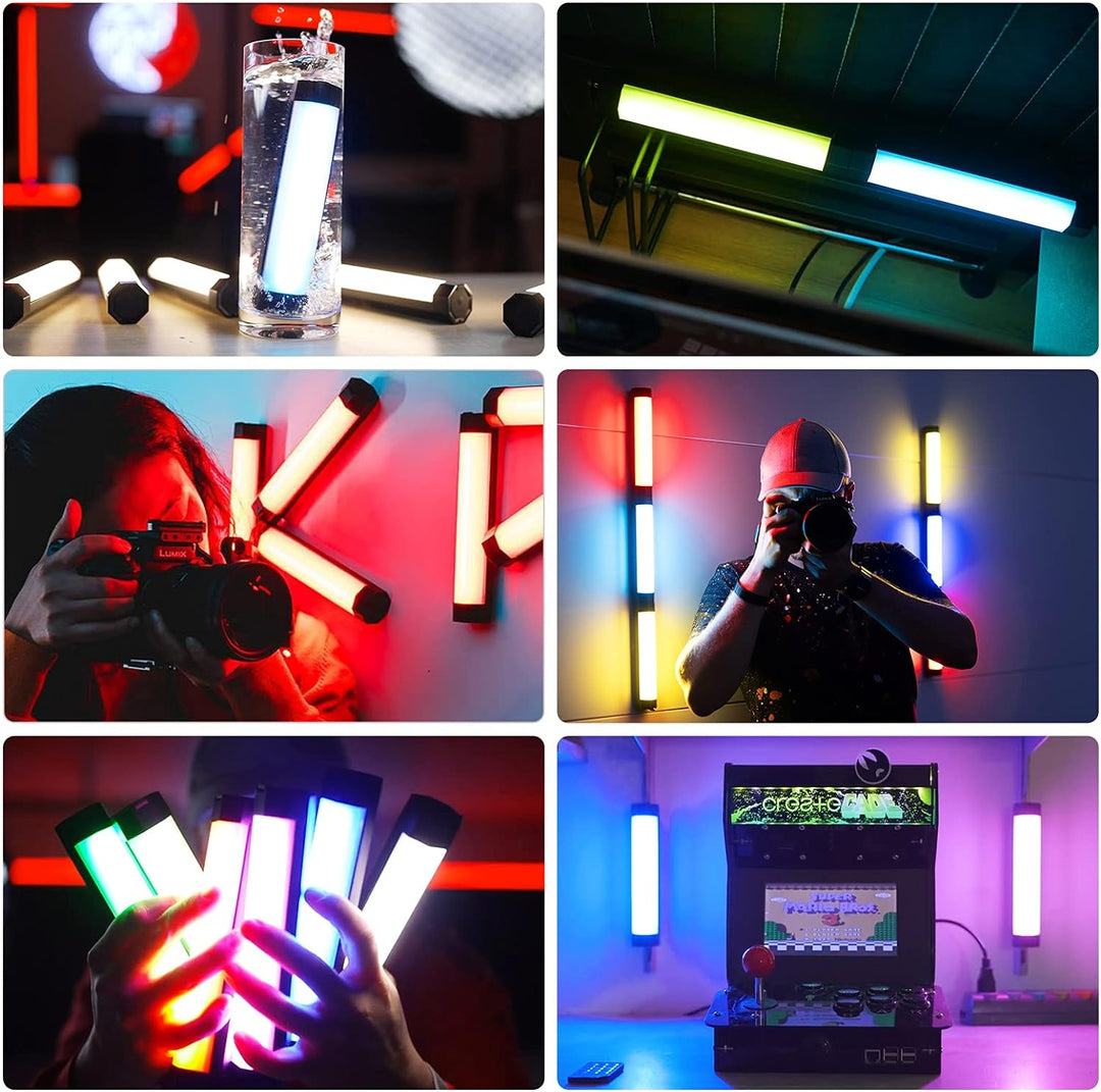 LUXCEO P200 LED Videoleuchte Leuchtstab Handheld Fotografie Licht Wasserdichtes 200-mm RGB Röhrenlic