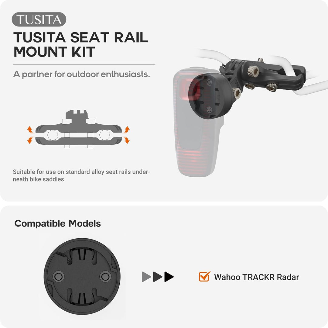 TUSITA Sitzschienen Halterung Kit Kompatibel mit Wahoo TRACKR Radar