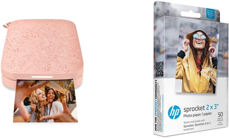 HP Sprocket Portable Photo Printer (2nd Edition) – Instantly Print 2x3 Sticky-Backed Photos from You