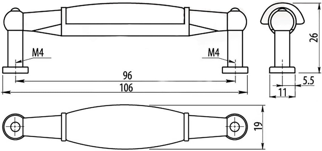 Mprofi MT 10 X Schrankgriffe-Griffe für Küchenschränke-Griffe für Kleiderschrank-Griffe für Kommode-