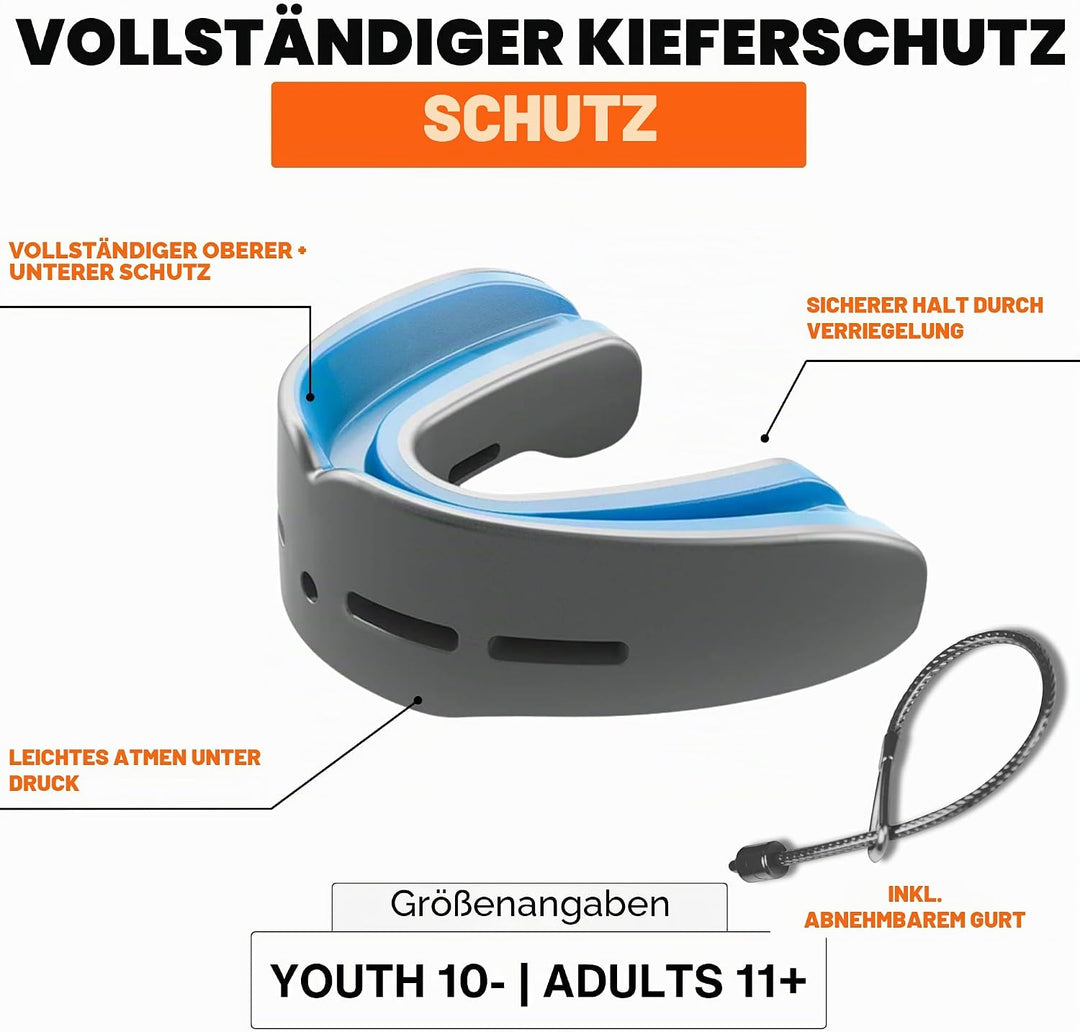 Shock Doctor Nano Double Mundschutz Double Zahnschutz Weiss, Double Zahnschutz Weiss