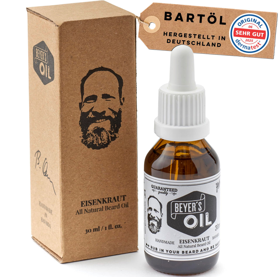 Beyer's Oil Bartöl Eisenkraut 30ml - 100% natürlich - Macht den Bart weich Eisenkraut (Herb frisch)