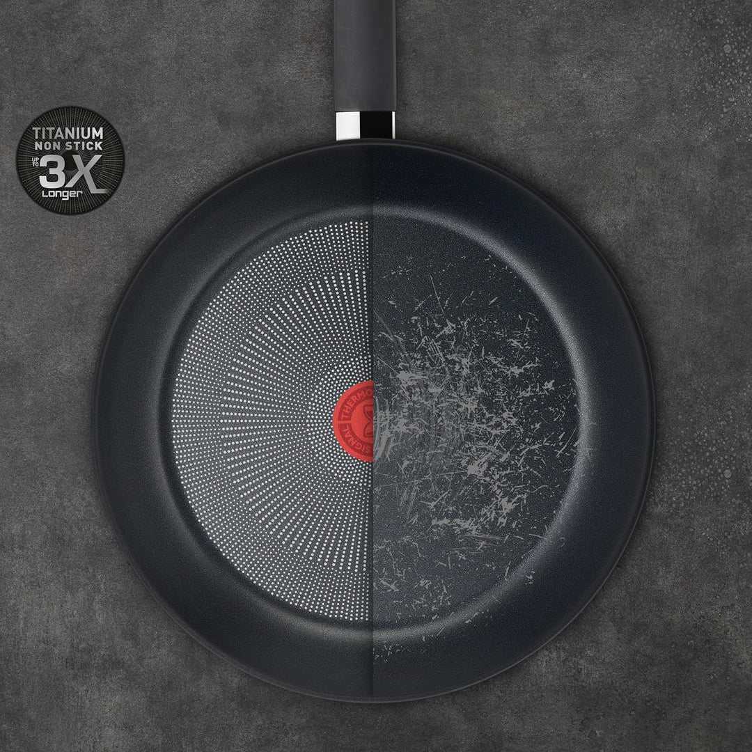 Tefal Titanium Force Pfanne 28 cm Töpfe und Pfannen, Antihaftbeschichtung, Thermo-Signal Temperaturi